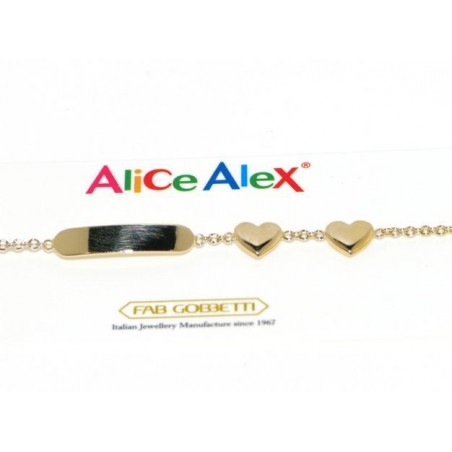 Braccialetto bimbo in oro Alice e Alex AA3