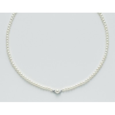 MILUNA collana perle e diamante PCL1440