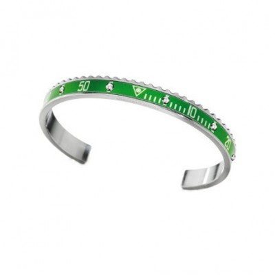 Speedometer official bracciale steel verde con diamanti