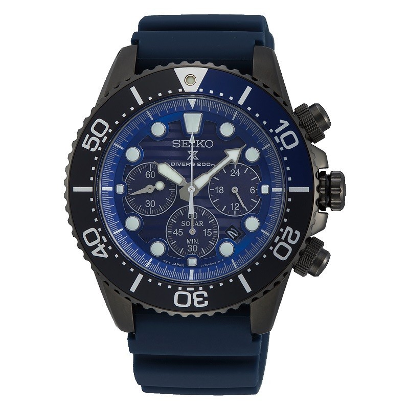 Orologio cronografo Seiko SSC701P1 edizione speciale save the ocean nero