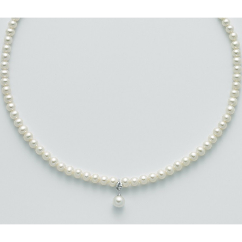 Miluna Collana di Perle e Diamanti PCL5527