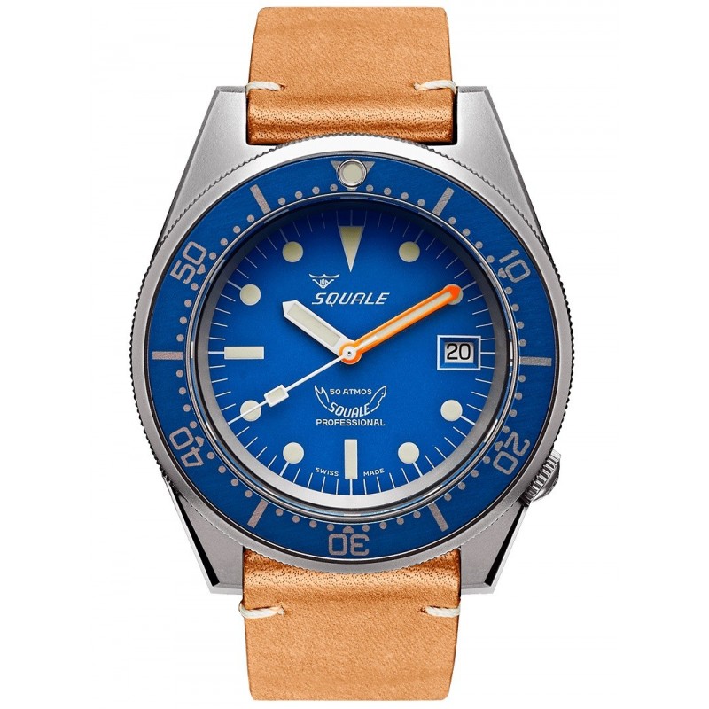 Squale Orologio 1521 Blue Blasted Leather