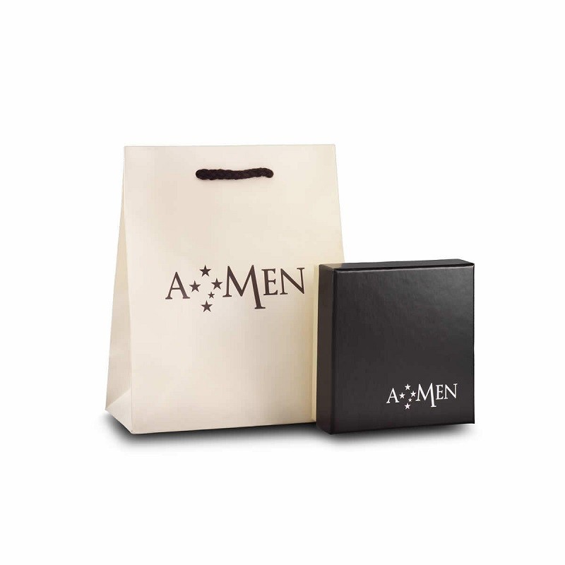 Orecchini Pendenti Amen Donna Con Croce E Zirconi - Argento Sterling 925, EBCNN