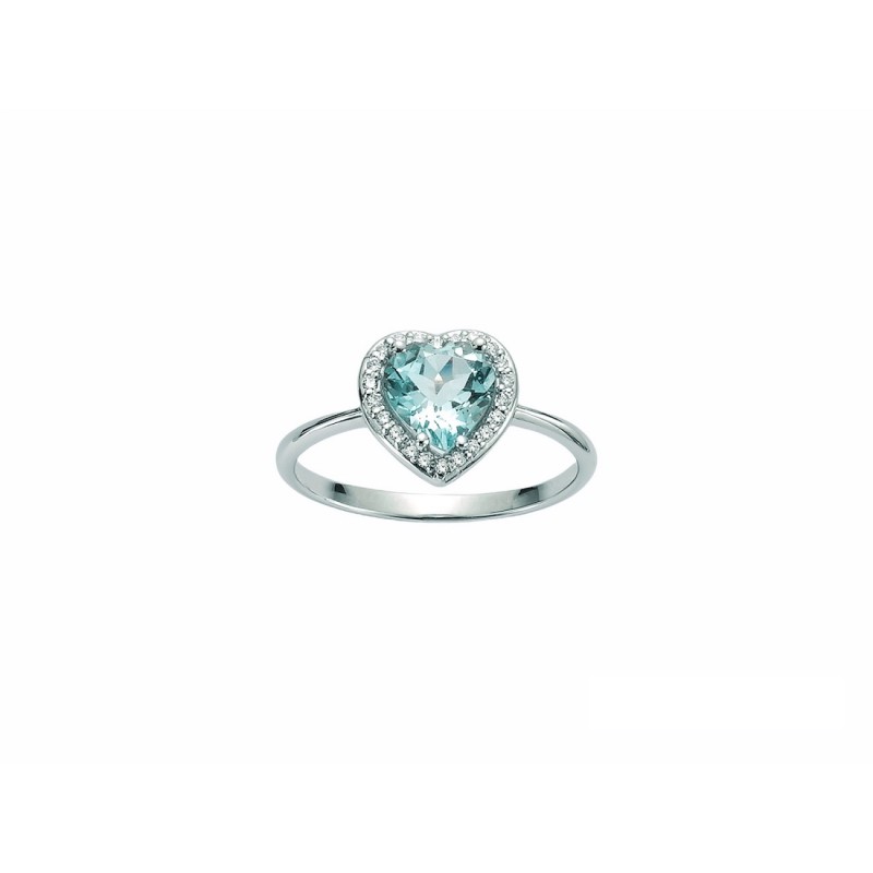Miluna lid3373 anello acquamarina e diamanti