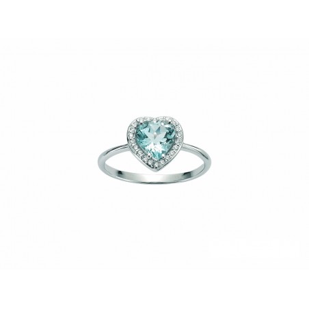 Miluna lid3373 anello acquamarina e diamanti