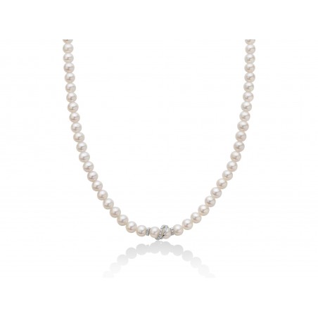 Miluna PCL3726 collana perle con diamanti