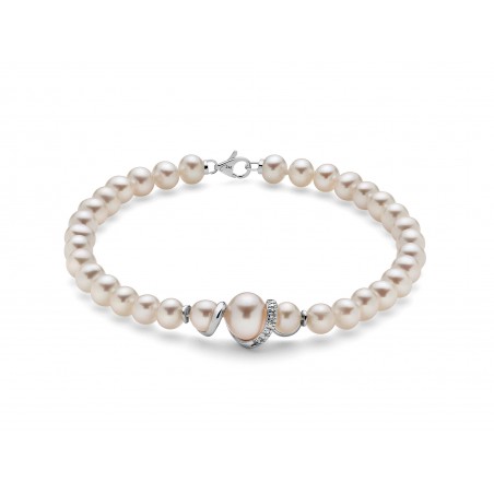 Miluna bracciale perle con diamanti pbr3042v