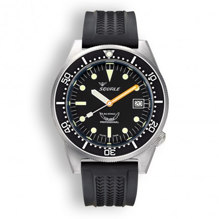 Squale 1521 Black Blasted Von Buren Pro Rubber