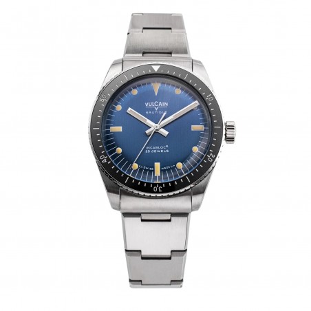Vulcain Nautique Skin Diver Blu con Bracciale acciaio