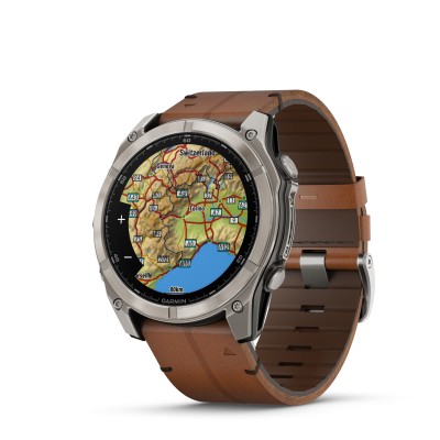 Garmin Fenix 8 Amoled 51 mm. sapphire cinturino in pelle chestnut 010-02905-40