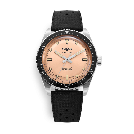 Vulcain skindiver nautique salmon beige luminova tropic Limited edition
