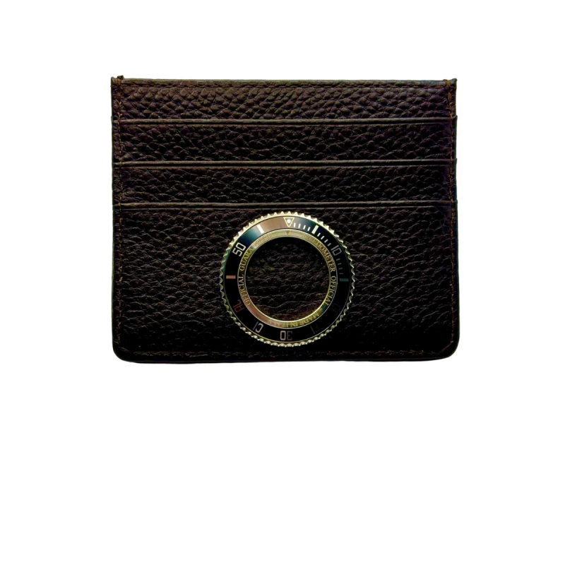 Speedometer official Wallet in pelle testa di moro con ghiera nera