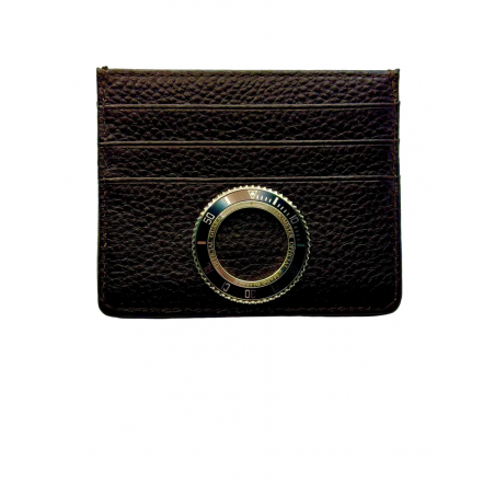 Speedometer official Wallet in pelle testa di moro con ghiera nera