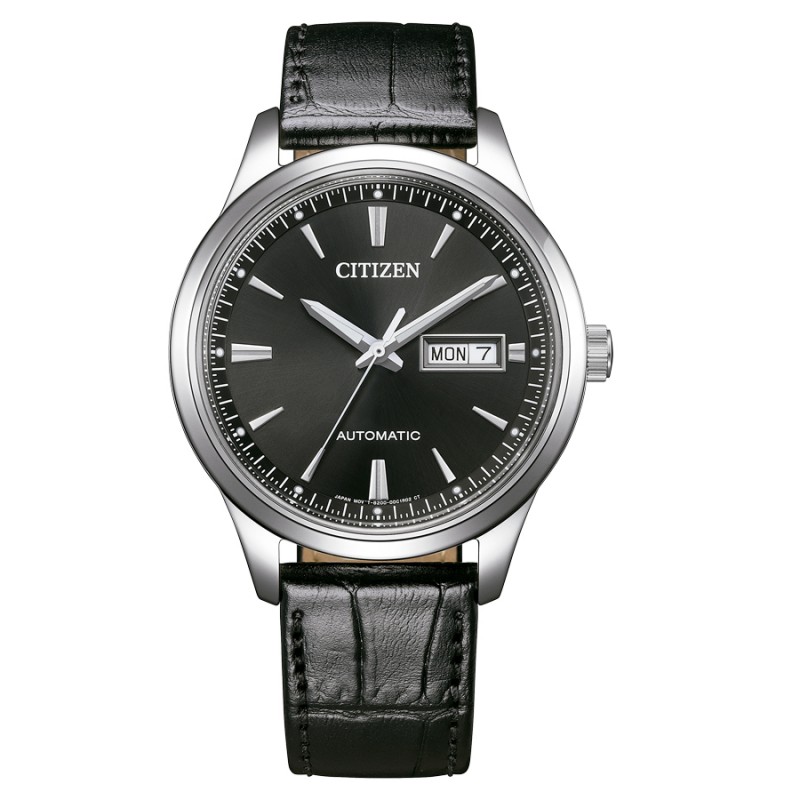 Citizen NY4058-01E Automatico nero con cinturino in pelle