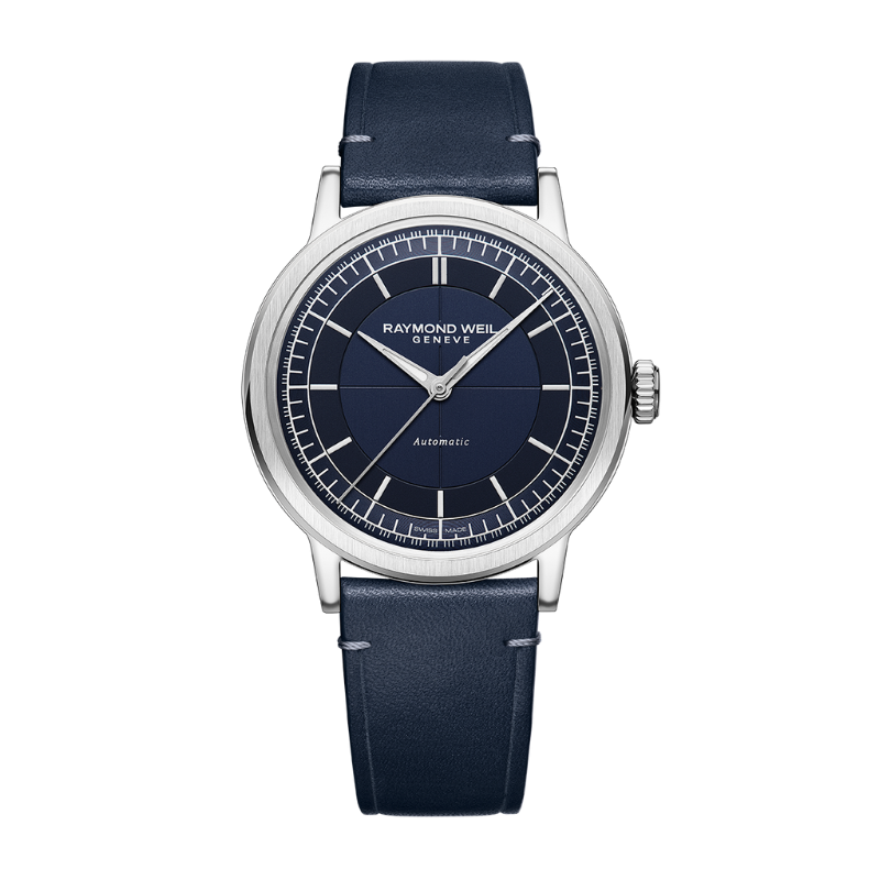 Raymond Weil Millesime blu 2925-STC-50001 cinturino pelle