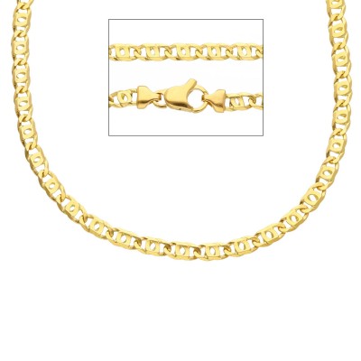 catena piena Occhio di tigre oro giallo 18 KT.