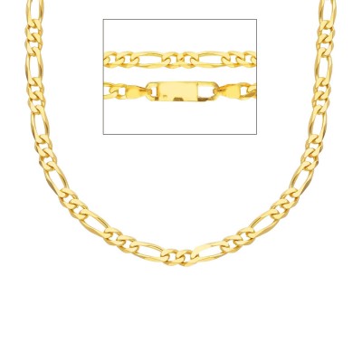 catena piena Figaro oro giallo 18 KT.