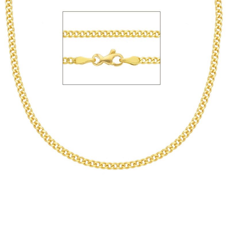 catena piatta Grumetta oro giallo 18 Kt.