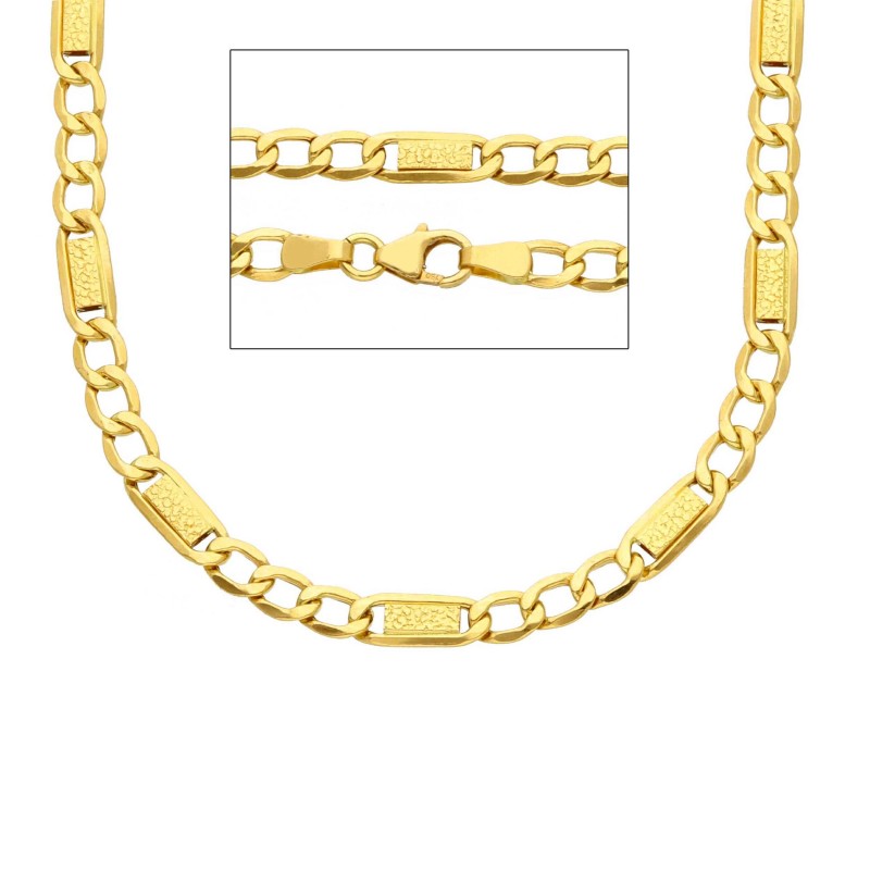 catena oro giallo 18 Kt. piatta lavorata
