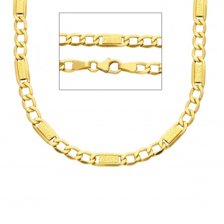 catena oro giallo 18 Kt. piatta lavorata