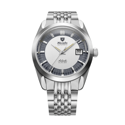 Nivada Grenchen Antarctic Glacier 38 mm. bracciale chicchi di riso 32063A04