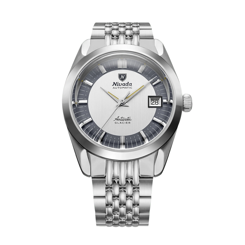 Nivada Grenchen Antarctic Glacier 38 mm. bracciale chicchi di riso 32063A04